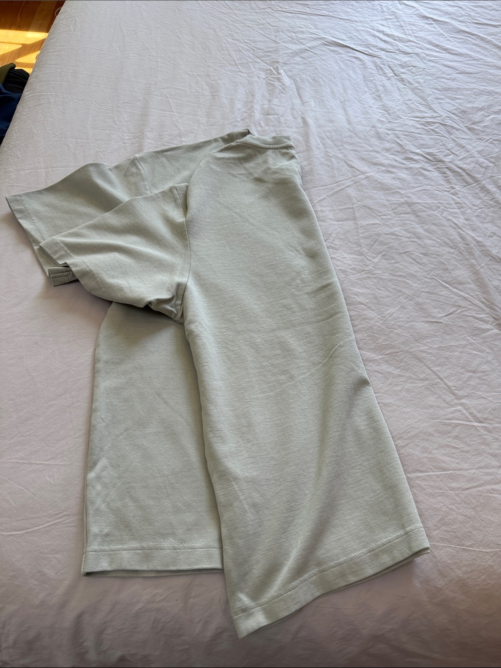 Zara Crewneck T-Shirt in Light Sage/Cream - Picture 3 of 3